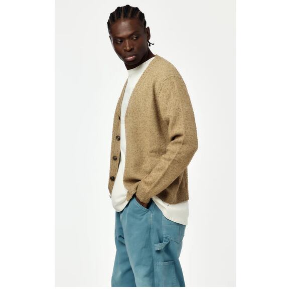 Maison Margiela Mens Wool-blend Cardigan in Walnut XS - Picture 4 of 8